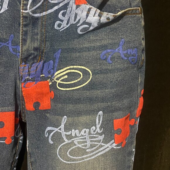 🍄471-You Are Puzzling😁 Shein Wide Leg Jeans - Picture 4 of 13